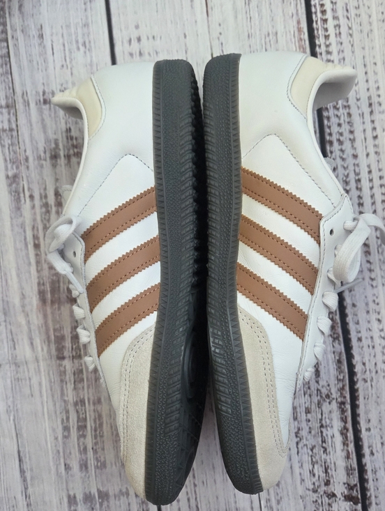 Adidas Samba OG Crystal White Clay Strata Sneakers JR5147 Women's Size 8 EUC - Picture 5 of 11